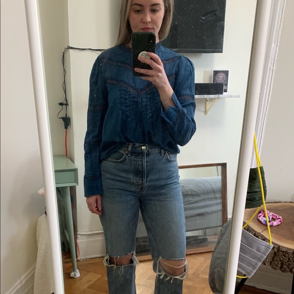 J. crew embroidered top